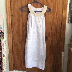 White beaded dress